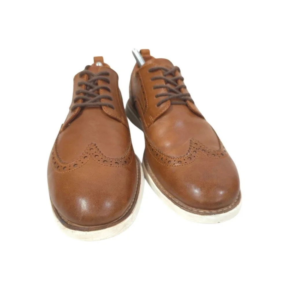 Cole Haan GrandEvolution Wingtip Oxford Brown Leather Dress Shoes Size 9M